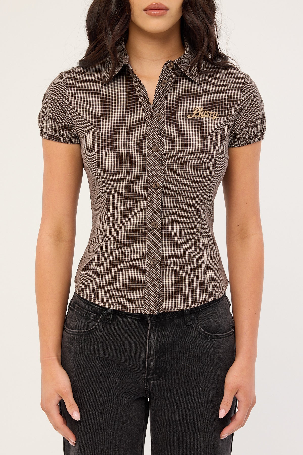 Rusty Missy May Check Shirt Java Plaid - Image 8