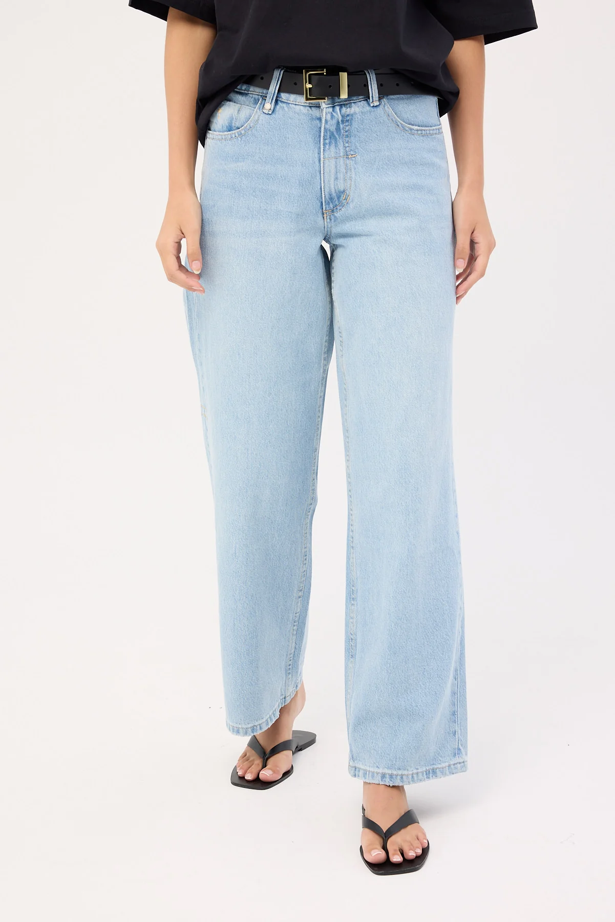 Thrills Billie Low Baggie Jean Ash Blue - Image 3