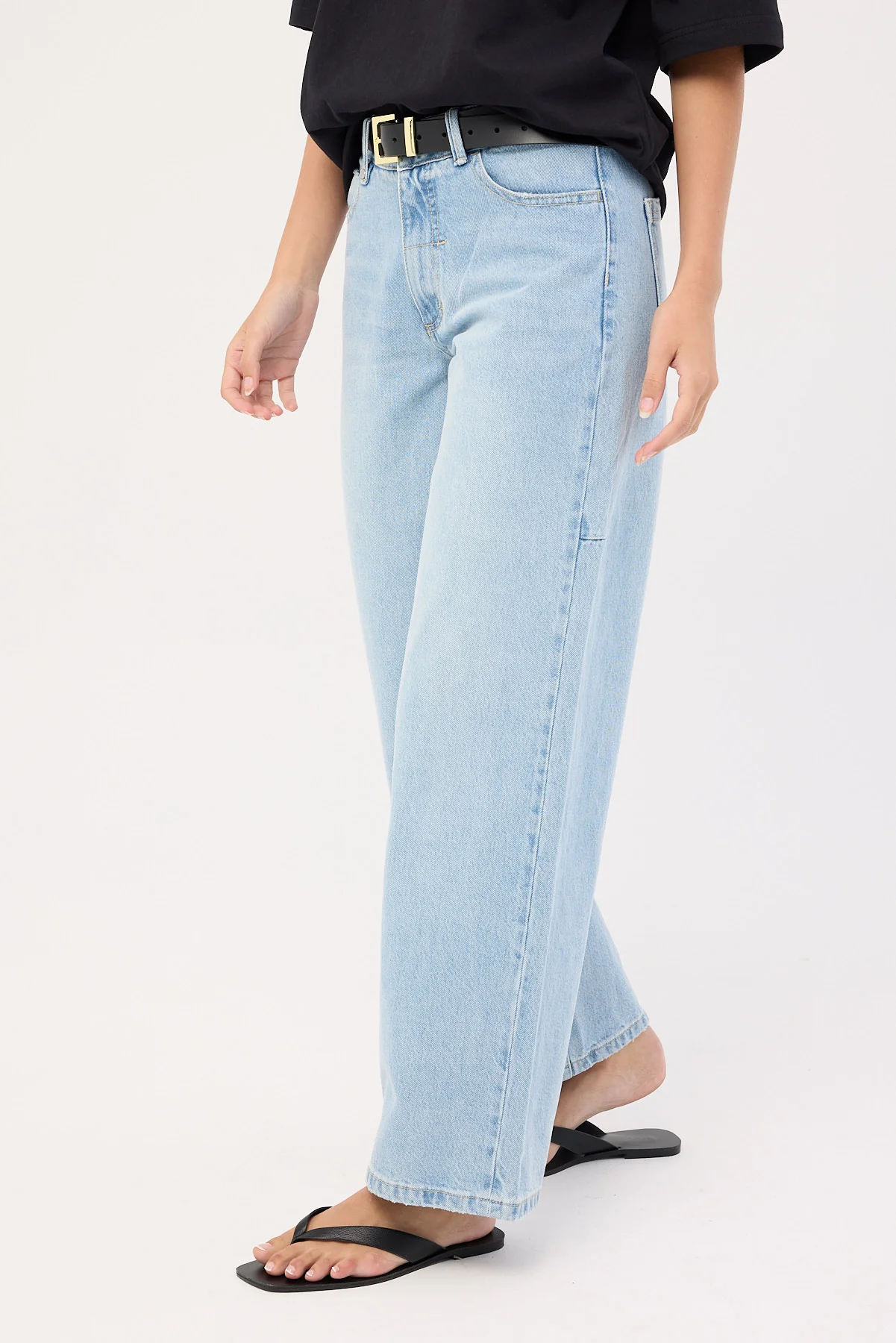 Thrills Billie Low Baggie Jean Ash Blue - Image 5