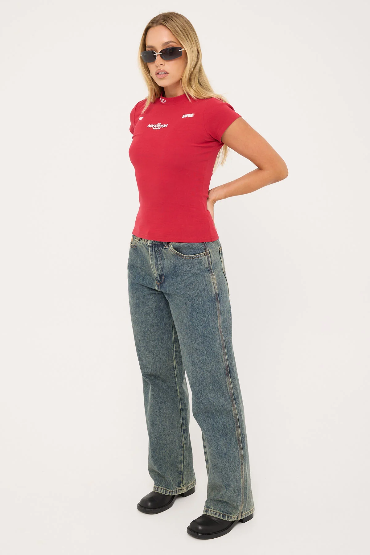 Worship Be Cool Sloucher Jean Blue Haze - Image 3