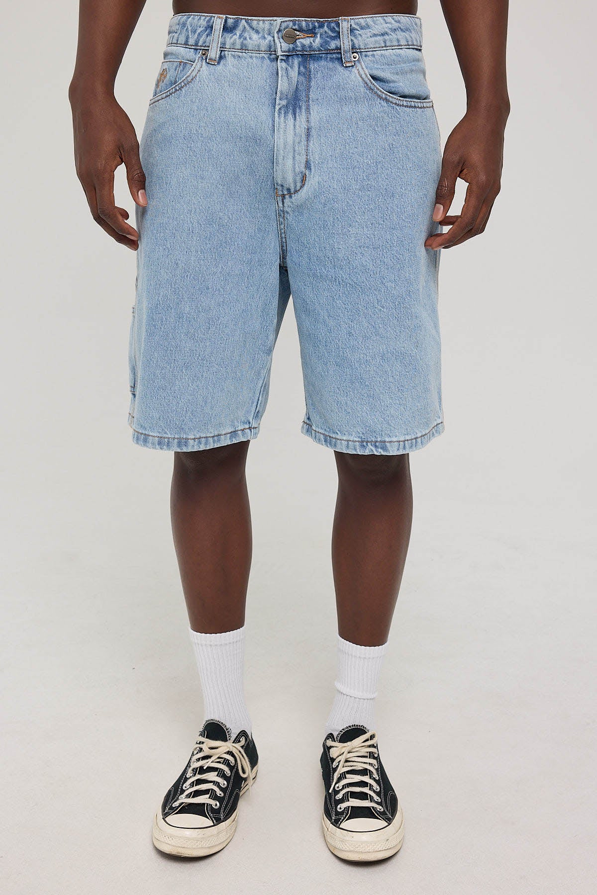 Worship Carpenter Jean Short Worship Worn Blue - Image 8