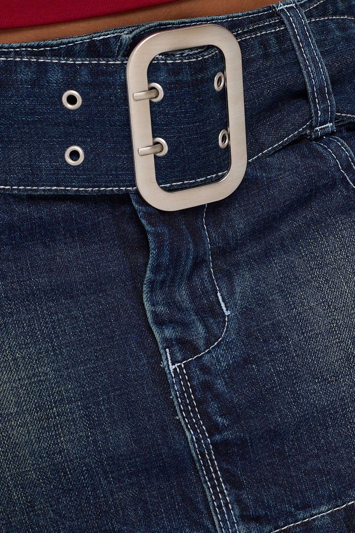 Worship Misbehave Micro Skirt Dirty Midnight Blue - Image 7