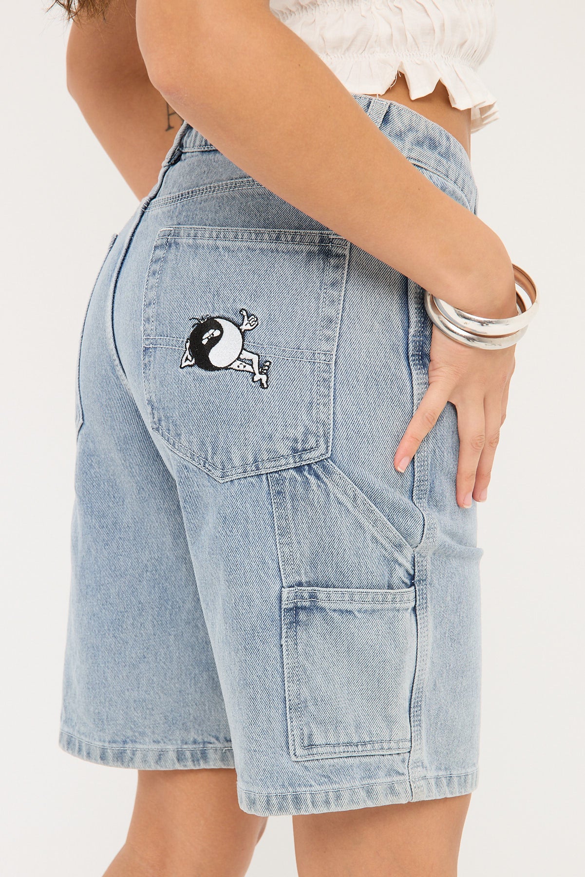 Worship Fuzz Guy Carpenter Denim Short Spirit Blue - Image 3