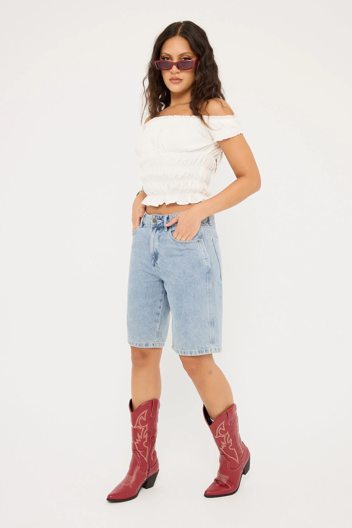 Worship Fuzz Guy Carpenter Denim Short Spirit Blue - Image 4