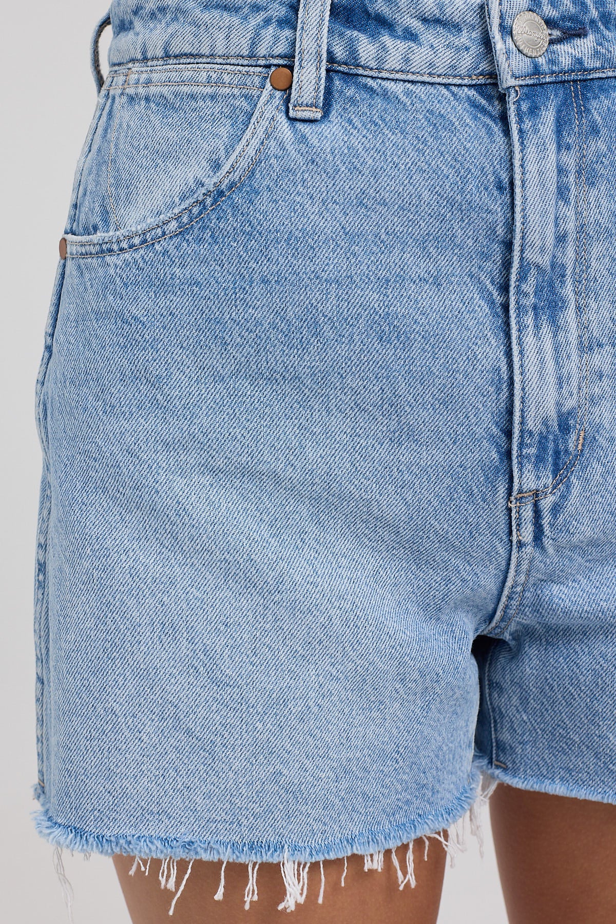 Wrangler Hi Bells Denim Short Blue Road - Image 6